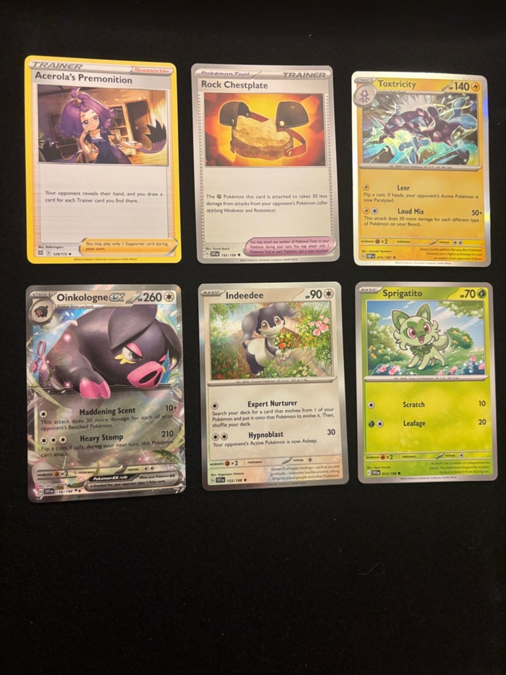 Pokémon Card Lot - Assorted Trainer & Pokémon Cards (Yellow, Purple, Green)